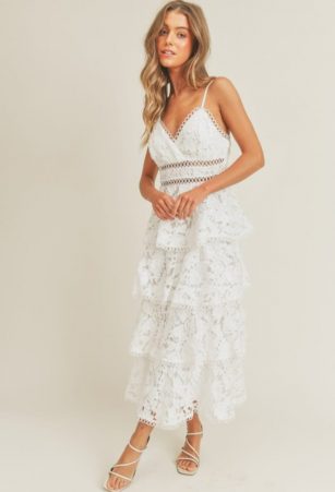 VESTIDO DE GUIPURE FLORES