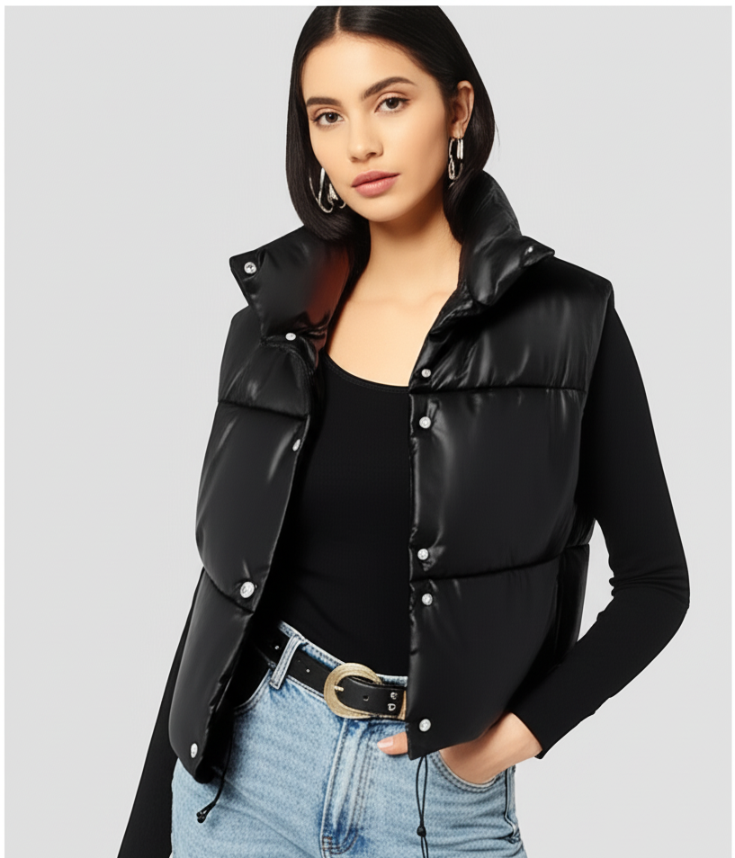 CHALECO VINIPIEL PUFF