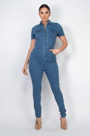 JUMPER DE MEZCLILLA CON BOTON