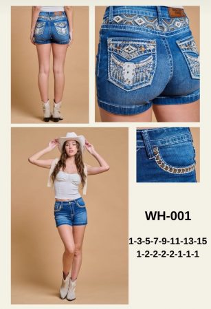 SHORT VAQUERO BORDADO