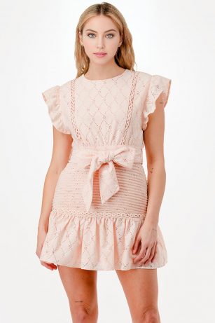 VESTIDO BORDADO CINTO