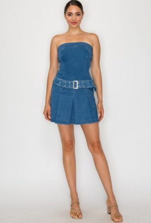 VESTIDO STRAPLE CINTO