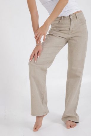 PANTALON WIDE LEG BRILLOS