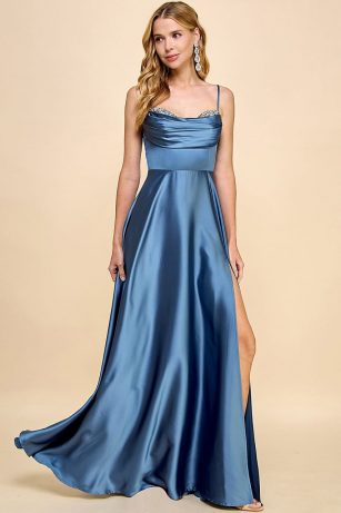 VESTIDOO SATEEN CON PEDRERIA