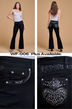 PANTALON NEGRO VAQUERO