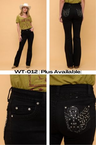 PANTALON VAQUERO CON PEDRERIA