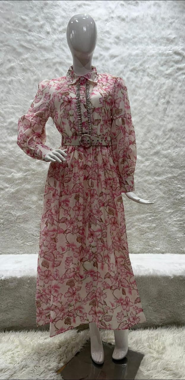 VESTIDO FLORAL PIEDRAS - Imagen 2