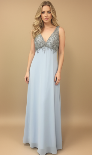 Vestido de Noche "Resplandor Celestial"