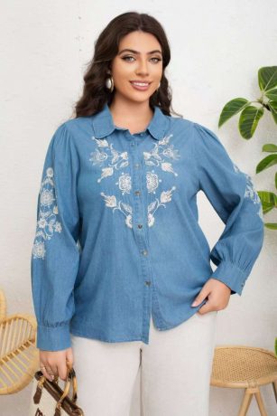 BLUSA PLUS BORDADA
