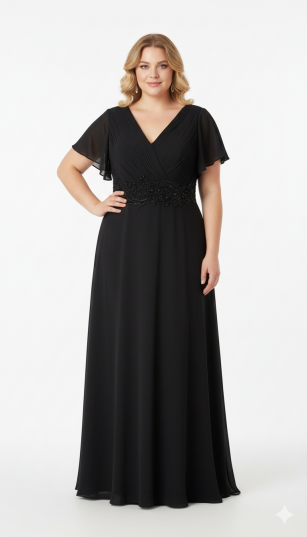 Vestido de Gala Elegancia Mariposa