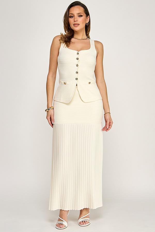 SET BLUSA Y FALDA PLISADA - Imagen 2