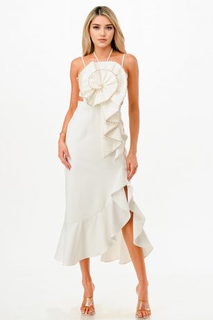 VESTIDO FLORAL EN RELIEVE