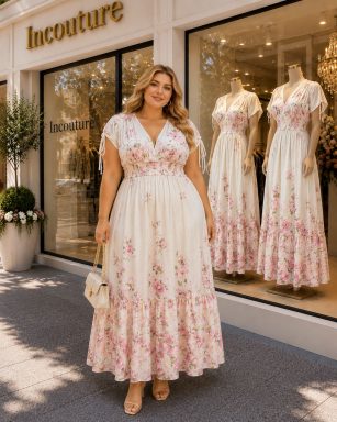 VESTIDO CON ESTAMPADO FLORAL ROSA