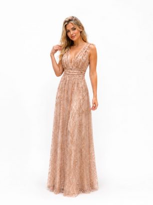 VESTIDO DE TUL CON LENTEJUELA
