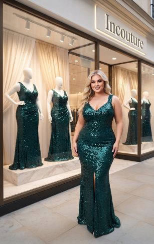 VESTIDO DE LENTEJUELA PLUS