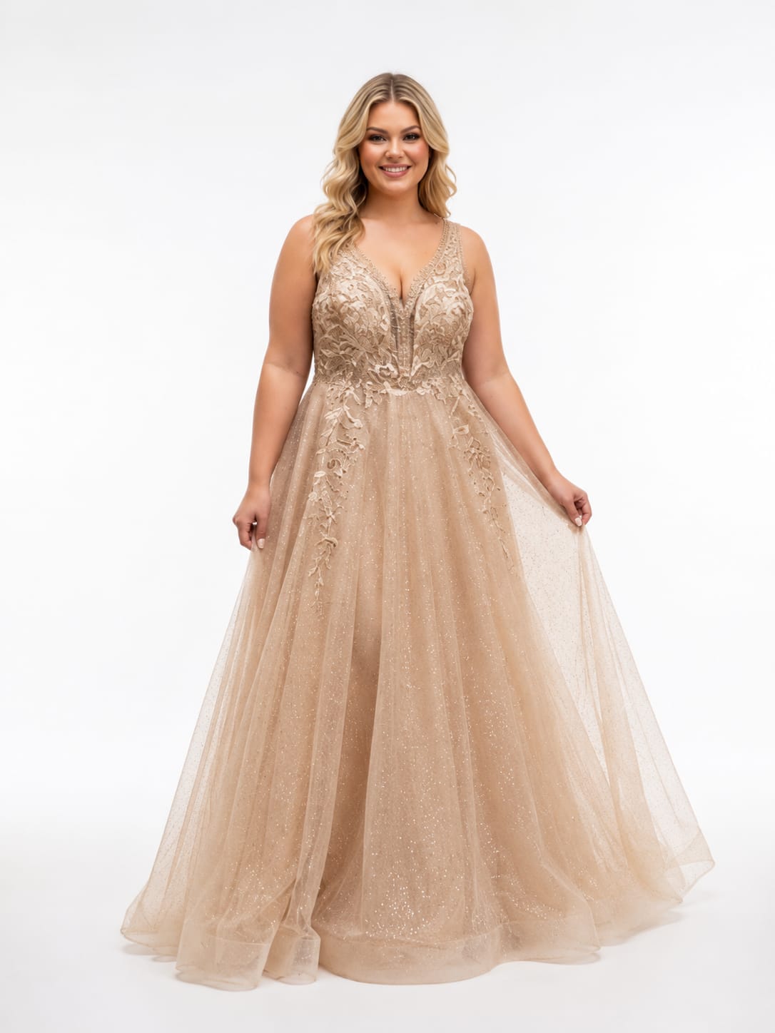 VESTIDO DE TUL Y PEDRERÍA